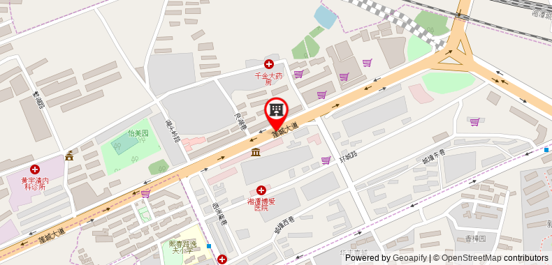 Bản đồ đến Khách sạn Thank Inn Plus Hunan Xiangtan Yuhu District Railway Station