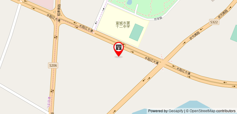Bản đồ đến Khách sạn GreenTree Inn Xuancheng South Zhaoting Road Business