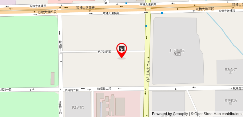 在地图上查看四川川投國際酒店主樓