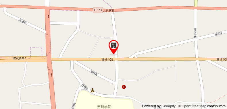 Bản đồ đến 7 Days Inn Hezhou Terminal West Staion Branch