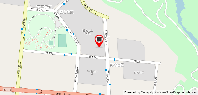 Bản đồ đến Khách sạn Thank Inn Plus Sichuan Luzhou Jiangyang District Zhangba Guiyuanlin