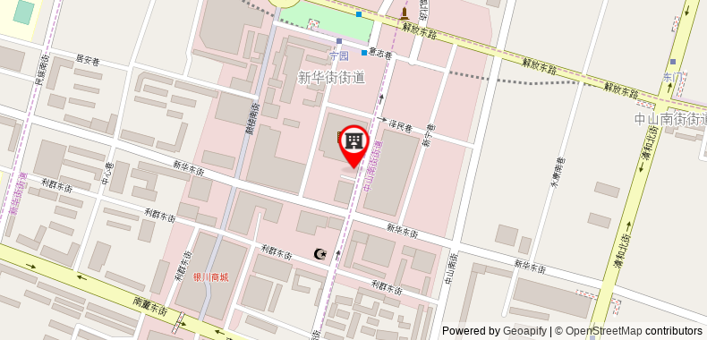 在地图上查看銀川新崎特公寓酒店