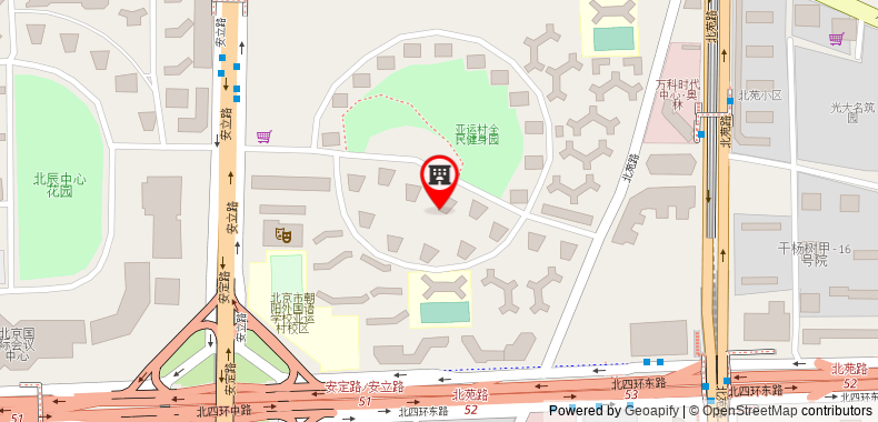 在地图上查看北京北辰五洲皇冠國際酒店