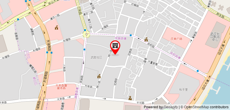 Bản đồ đến Khách sạn Jun Select Hubei Wuhan Hanjiang District Liuduqiao Metro Station