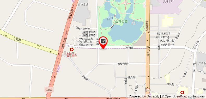 Bản đồ đến 7 Days Inn Hengyang Jingzhu Plaza Branch