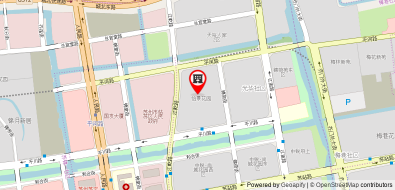 Bản đồ đến Khách sạn FX Business Suzhou Railway Station