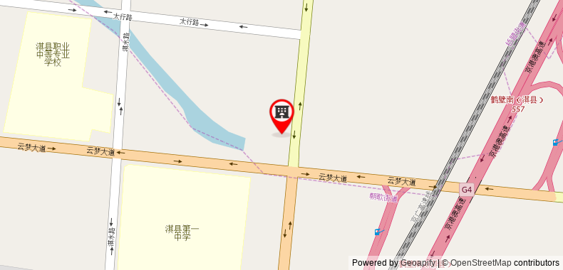 Bản đồ đến Khách sạn Shell Hebi Qi County Qihe Road