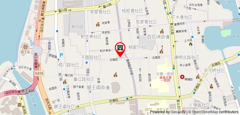 Bản đồ đến Khách sạn Swiss Grand Nanchang (Swiss International Nanchang)