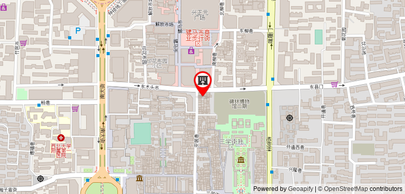 在地图上查看西安城市酒店