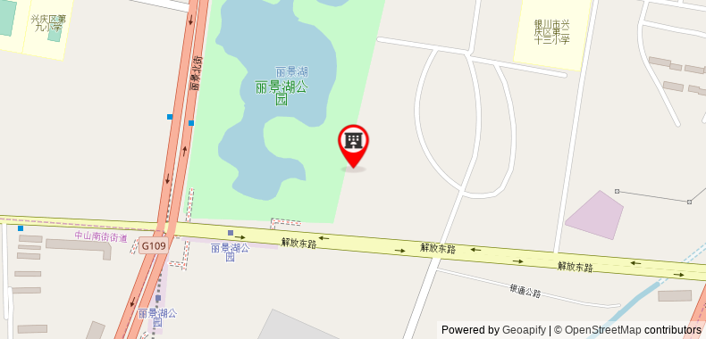 在地图上查看銀川東湖國際酒店