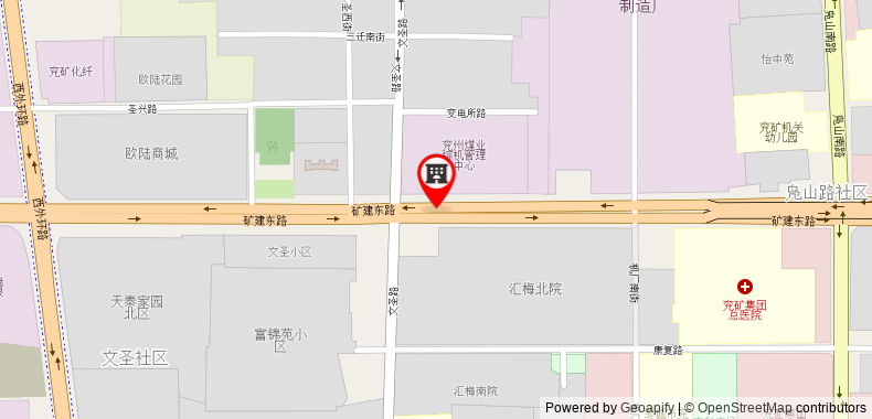 Bản đồ đến 7 Days Inn Zoucheng Kuangjian Road Yan Kuang Zongbu Branch