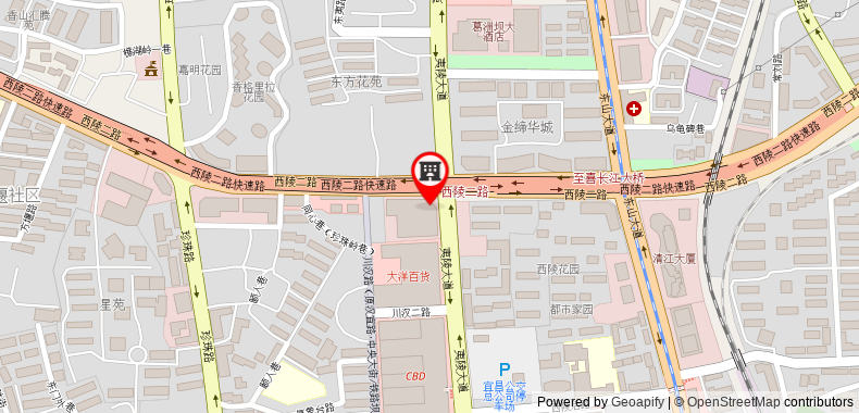 在地图上查看宜昌途家斯維登服務公寓濱江一號