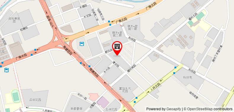 Bản đồ đến Khách sạn Vienna International Meizhou Spindle Bridge Branch