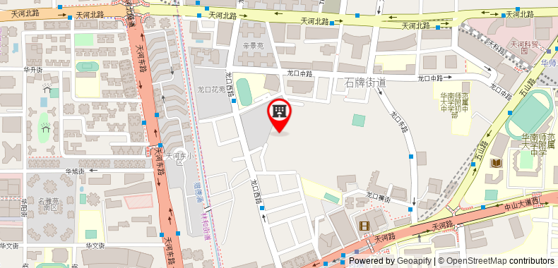 Guangzhou panyu changlong tourist resort on maps