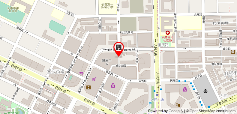 Bản đồ đến Khách sạn Jin An Changchun