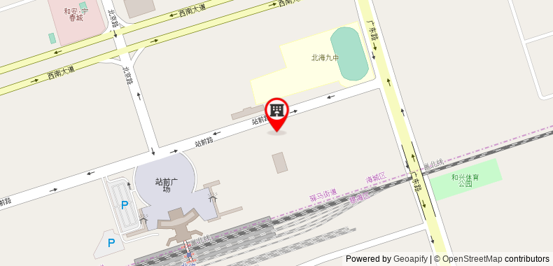 Bản đồ đến Beihai Holiday Xinganxian Apartment Railway Station Branch
