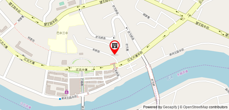 Bản đồ đến Khách sạn UP and IN  Sichuan Bazhong Bazhou District Chengxi Market