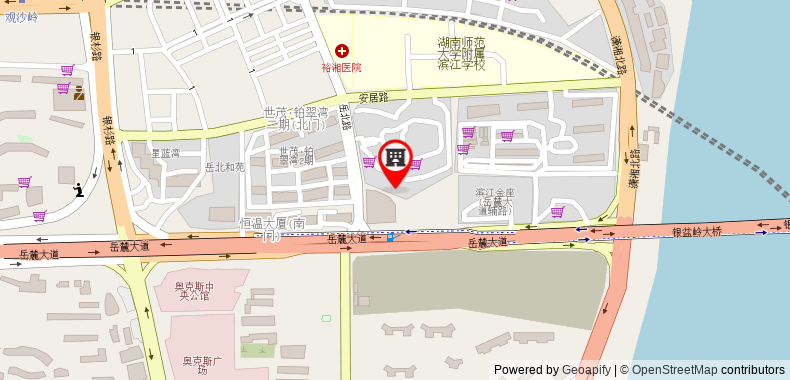 Hilton Changsha Riverside on maps