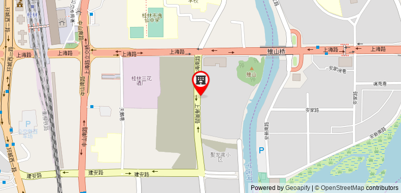 Bản đồ đến Khách sạn GreenTree Inn Guilin Train Station Business