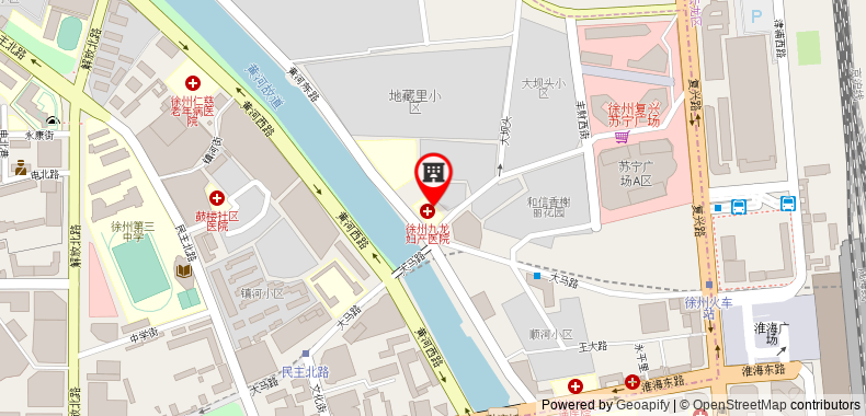 Bản đồ đến Green Tree Inn Xuzhou North Minzhu Road Express