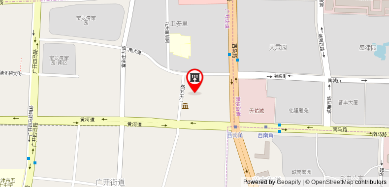 Bản đồ đến GreenTree Inn Tianjin Huanghe Road Guangkai