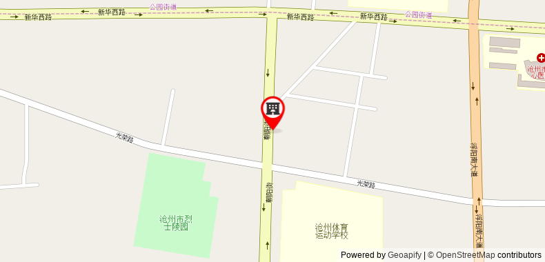 在地图上查看7天連鎖酒店滄州榮盛廣場店