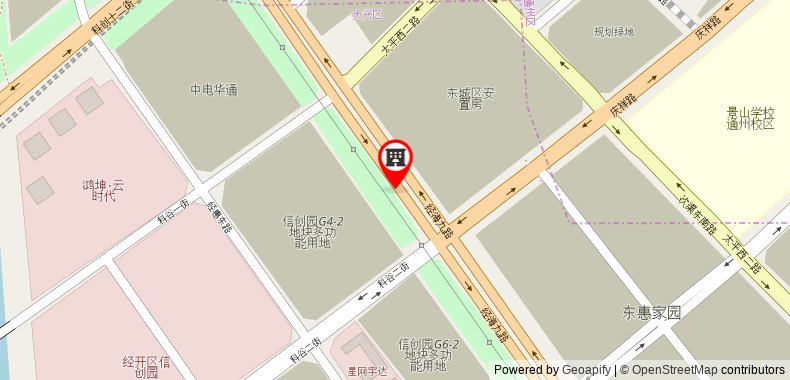 在地图上查看北京亦莊東區智選假日酒店