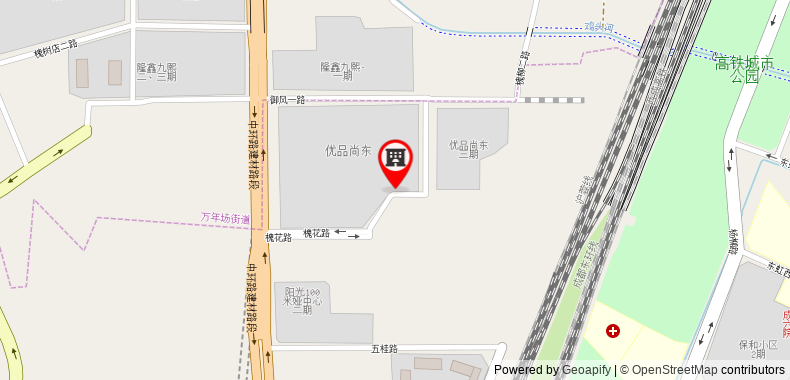 Bản đồ đến Khách sạn ibis Chengdu East Railway Station