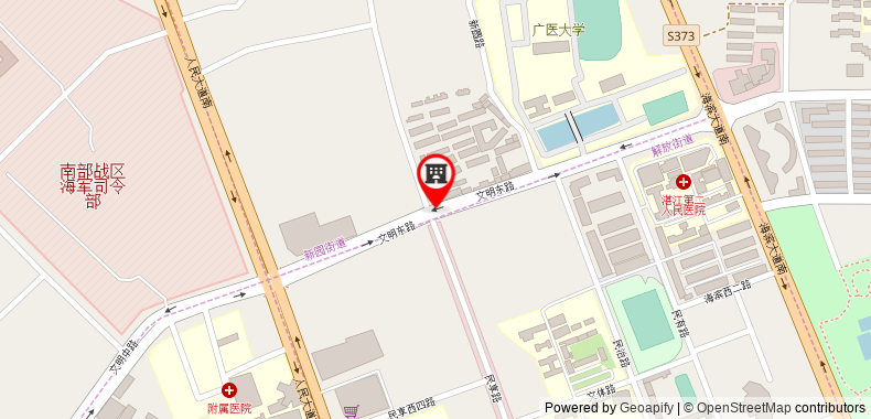 Bản đồ đến Khách sạn IU Zhanjiang Guomao City Square