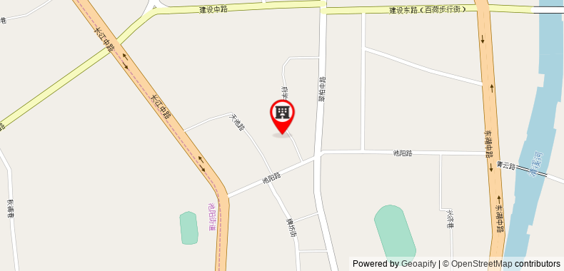 Bản đồ đến Khách sạn GreenTree Inn Chizhou Changjiang Middle Road Shangzhidu Commerce Square Express
