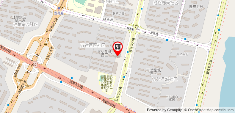 Bản đồ đến Khách sạn Hanting Nanchang Honggutan Cuiyuan Road Metro Station 2nd Branch