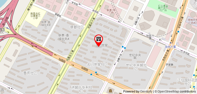 Bản đồ đến 7 Days Premium Nanchang Honggutan Wanda Plaza Branch