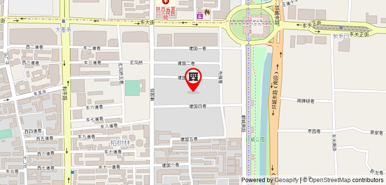 在地图上查看西安申鵬國際商務酒店