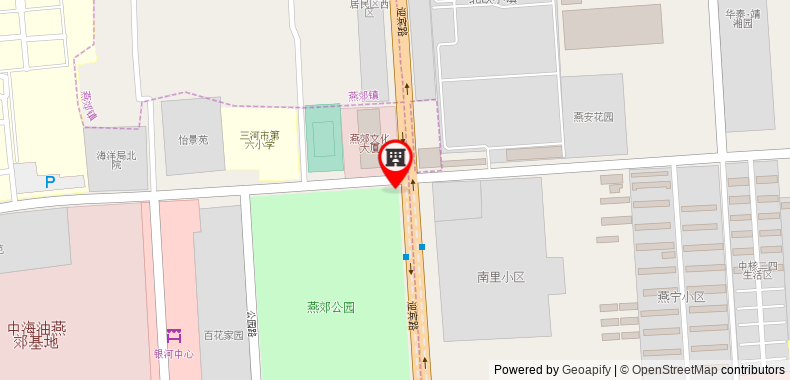 GreenTree Inn Langfang Yanjiao Yanling Road Daxuecheng Express Hotel on maps