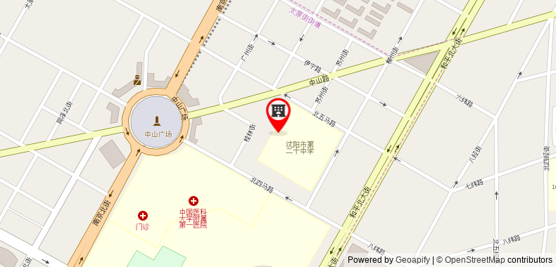Crowne Plaza Shenyang Zhongshan on maps