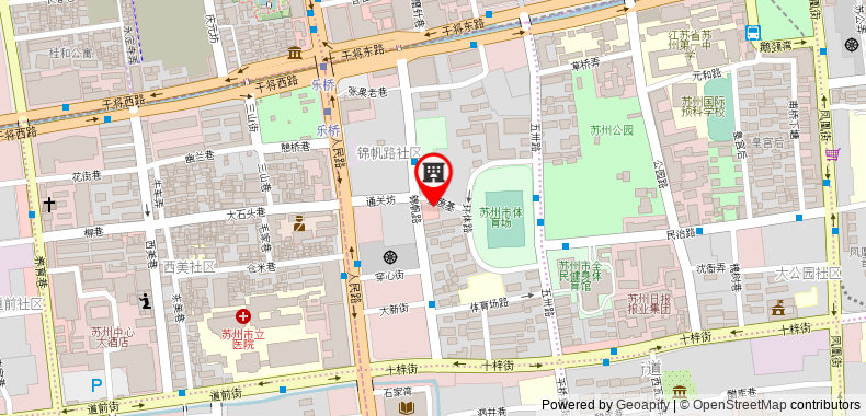 在地图上查看沛喜酒店蘇州觀前街店
