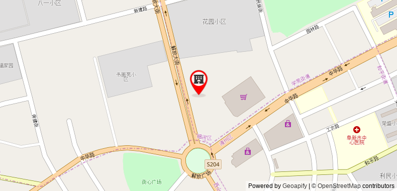 Bản đồ đến Khách sạn Starway Fuxin Liberation Square