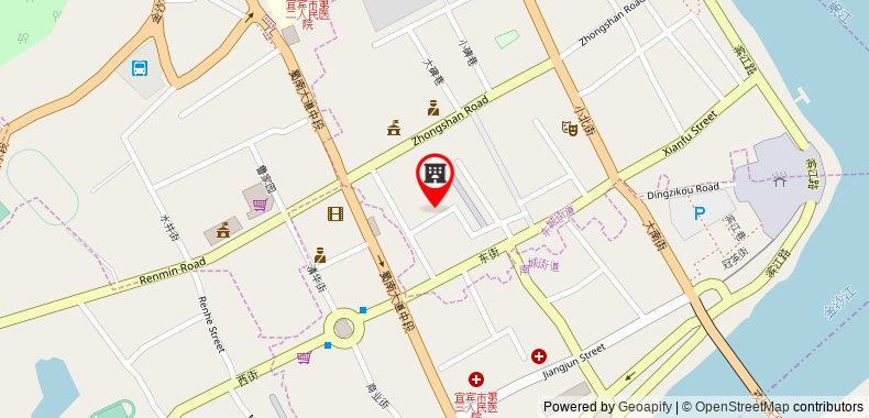 Bản đồ đến 7 Days Inn Yinbin Ren Min Park Branch
