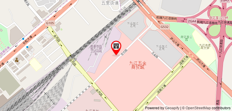 在地图上查看九江金譽國際酒店