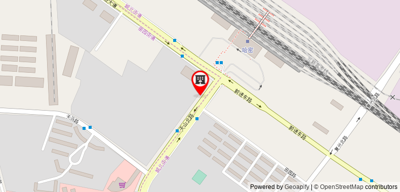 Bản đồ đến Green Tree Inn Express Xinjiang Hami Railway Station