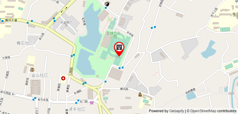 Bản đồ đến 7 Days Inn Meizhou Wuzhou City Bus Station Branch