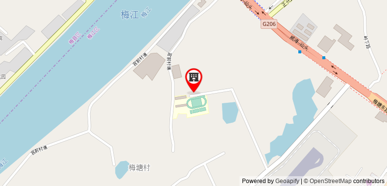 Bản đồ đến Khách sạn Thank Inn Plus Meizhou Mei County Lijiang Bay