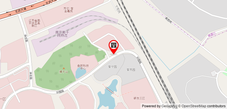 Bản đồ đến Khách sạn Thank Inn Plus Jiangsu Nanjing Software Park Xuzhuang Suning Headquaters Metro Station