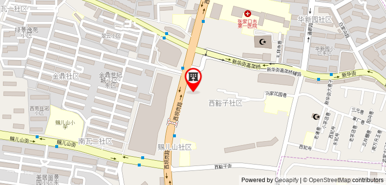 Bản đồ đến Khách sạn GreenTree Inn Zhangjiakou Jinding Ci’er Mountain Road Business