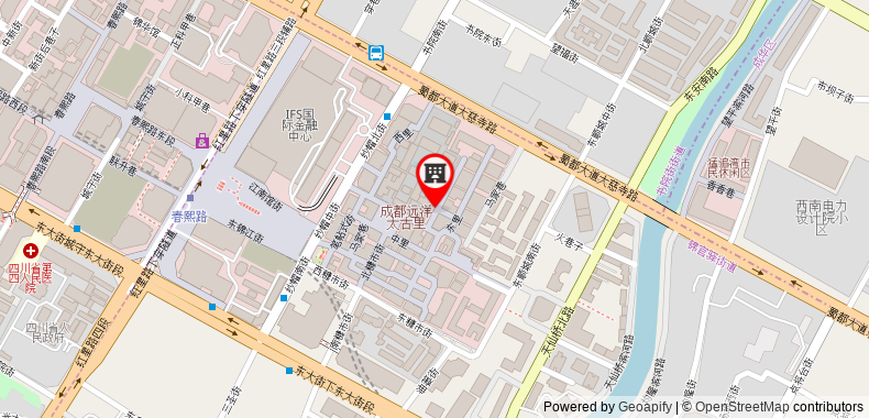 Niccolo Chengdu Hotel on maps