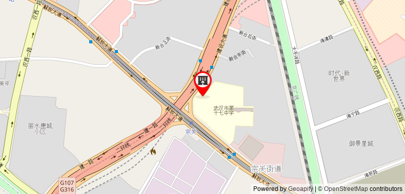 Bản đồ đến Khách sạn Tomolo Jianghan Road Branch