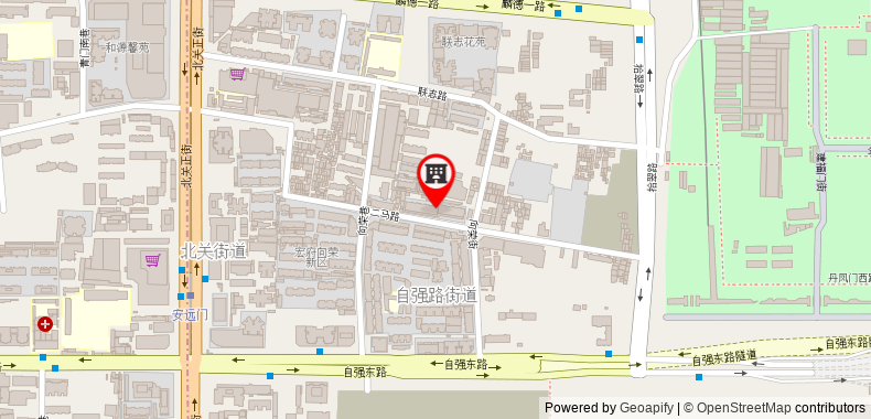 在地图上查看格林豪泰西安鐘樓北門安遠門地鐵站快捷酒店