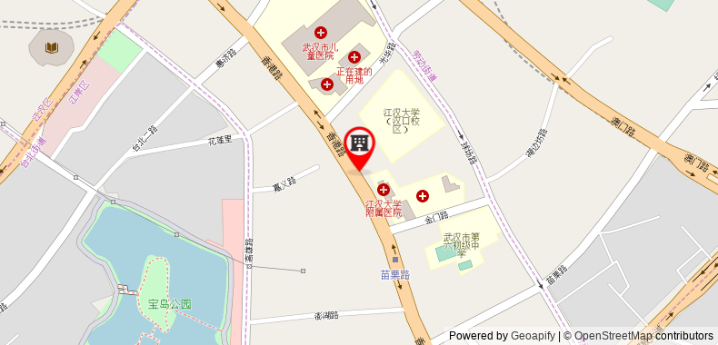 Shangri-La Wuhan on maps