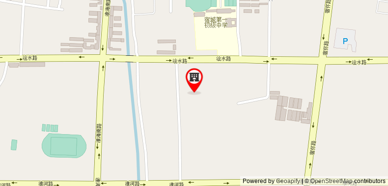 在地图上查看7天酒店(宿州澮水路一中店)