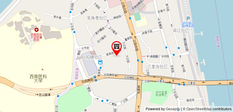 Hanting Hotel Luzhou Bell and Drum Tower on maps